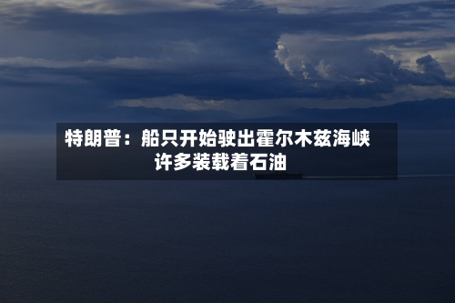 特朗普:船只开始驶出霍尔木兹海峡 许多装载着石油-第2张图片