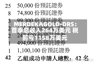 MERDEKAGOLD-DRS:首季总收入264万美元 税前亏1158万美元-第2张图片