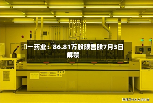 峆一药业:86.81万股限售股7月3日解禁-第2张图片