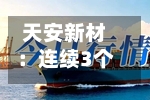 天安新材：连续3个交易日收盘价涨幅偏离值累超20%