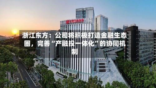 浙江东方：公司将积极打造金融生态圈，完善“产融投一体化”的协同机制