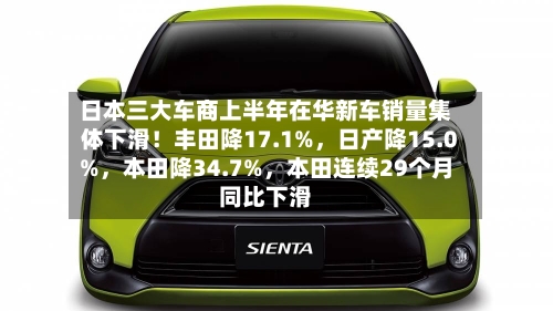 日本三大车商上半年在华新车销量集体下滑！丰田降17.1%，日产降15.0%	，本田降34.7%，本田连续29个月同比下滑-第3张图片