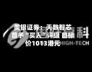 美银证券：天数智芯首予“买入”评级 目标价1013港元-第2张图片