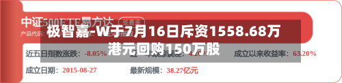 极智嘉-W于7月16日斥资1558.68万港元回购150万股-第1张图片
