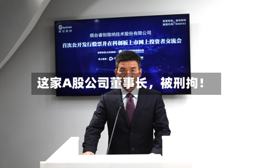 这家A股公司董事长，被刑拘！-第2张图片