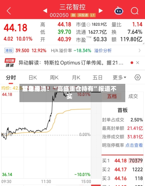 甘询问紧急澄清！“高盛重仓持有	”报道不实-第3张图片