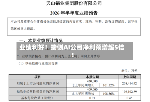 业绩利好!端侧AI公司净利预增超5倍!-第2张图片