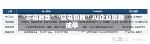 “芯模联动”“算电协同” AI企业聚指成拳-第3张图片