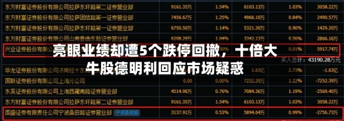亮眼业绩却遭5个跌停回撤，十倍大牛股德明利回应市场疑惑-第2张图片