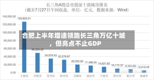 合肥上半年增速领跑长三角万亿十城	，但亮点不止GDP-第3张图片
