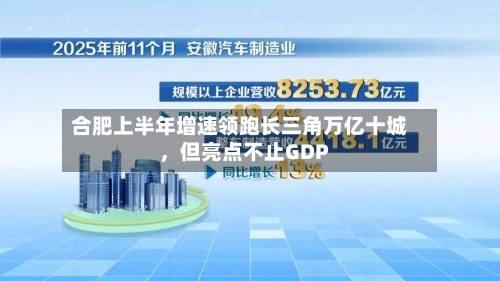 合肥上半年增速领跑长三角万亿十城，但亮点不止GDP-第2张图片
