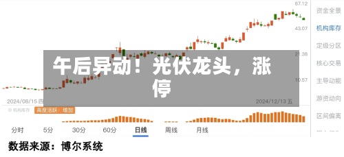 午后异动!光伏龙头,涨停