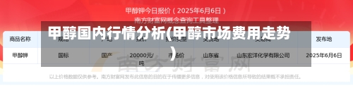 甲醇国内行情分析(甲醇市场费用走势)