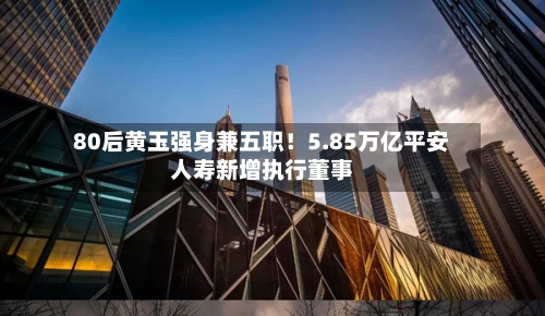 80后黄玉强身兼五职!5.85万亿平安人寿新增执行董事-第2张图片