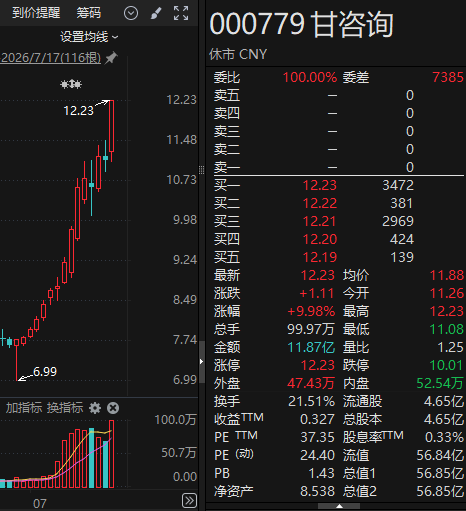 甘咨询紧急澄清！“高盛重仓持有”报道不实