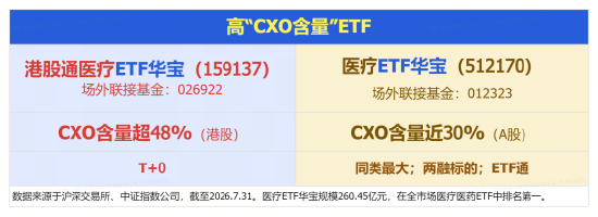 CXO带飞医疗	，华宝基金医疗ETF（512170）劲涨3%再创阶段新高！多股涨超10%，凯莱英涨停封板